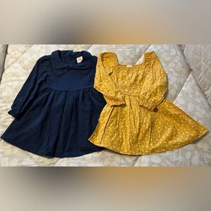 NEW! 2 Toddler Girls Long Sleeve Dresses Size 2T